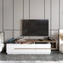 Hanah Home Pia Soporte para TV Nogal y Blanco